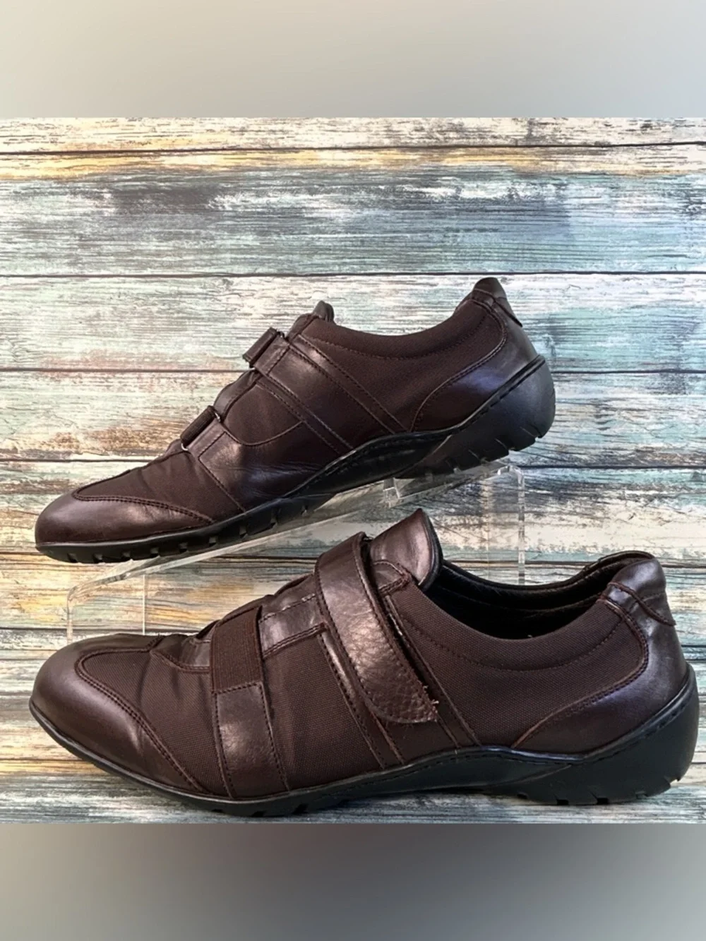 To Boot New York Sport Sneaker Mens 8.5 Brown Leather/Mesh Handmade Casual Shoe